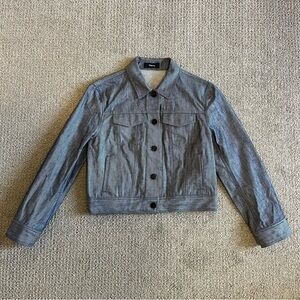 Cropped 100% cotton denim jacket
